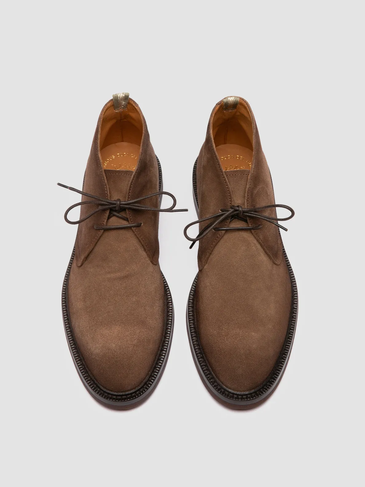 Cushioned Insole Lined Upper DUDE FLEXI 004 - Brown Suede Chukka Boots