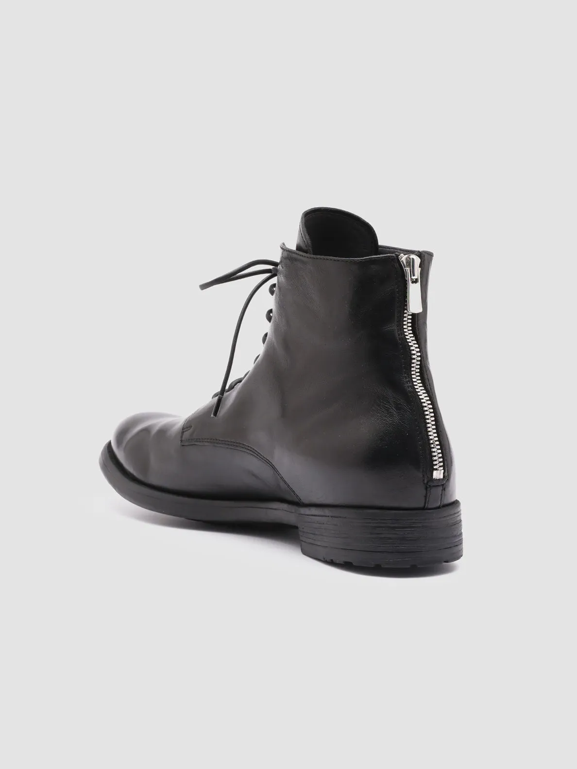HIVE 016 - Black Leather Boots Lace System