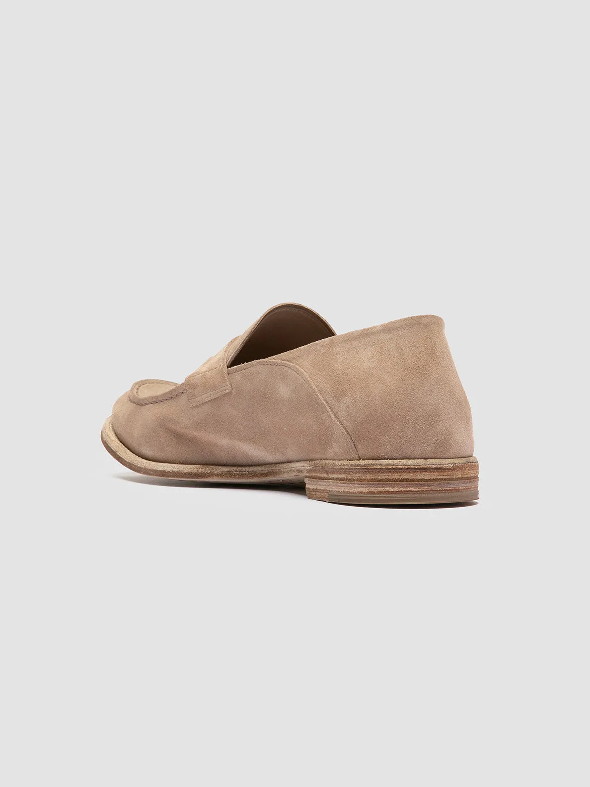 Comfortable Sole Low Cut ARCHIVE 522 - Beige Suede Penny Loafers