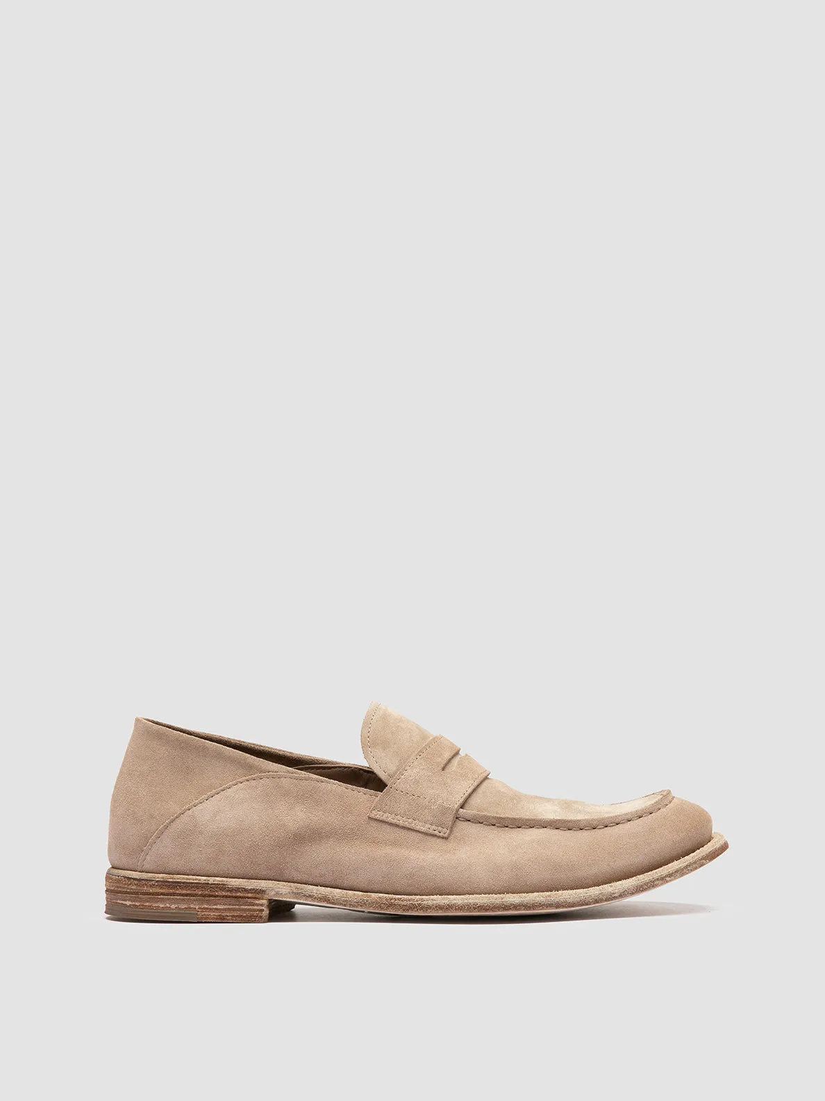 ARCHIVE 522 - Beige Suede Penny Loafers slip-resistant