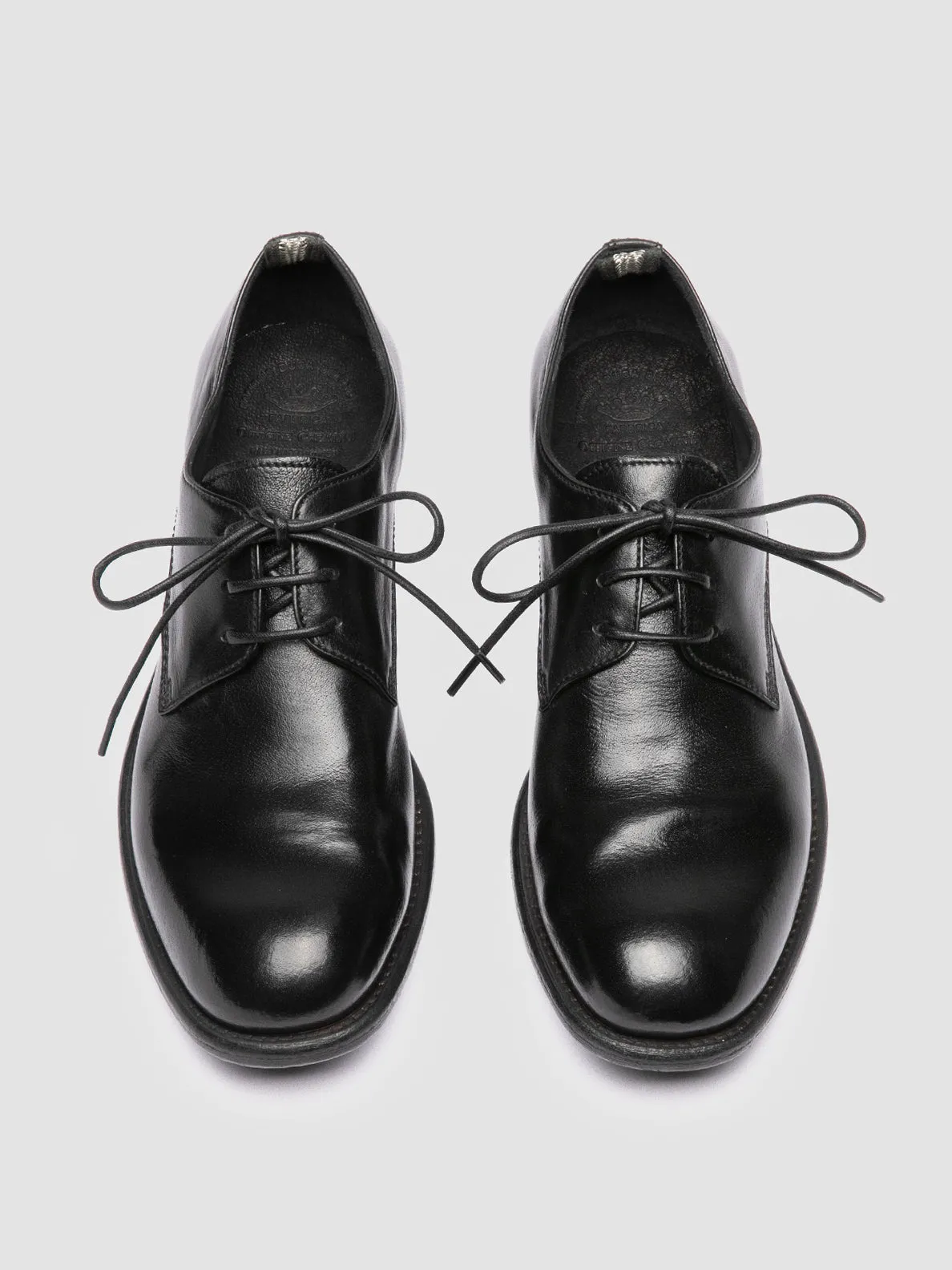 CALIXTE 068 - Black Leather Derby Shoes Save Hike