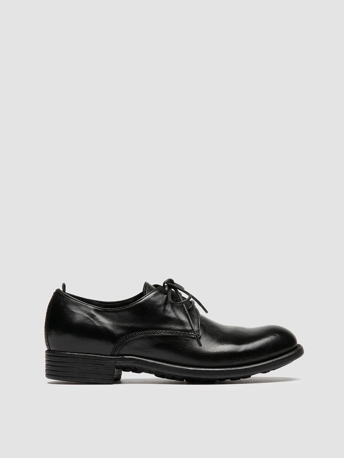 Elegant Outfit Winter Day CALIXTE 068 - Black Leather Derby Shoes