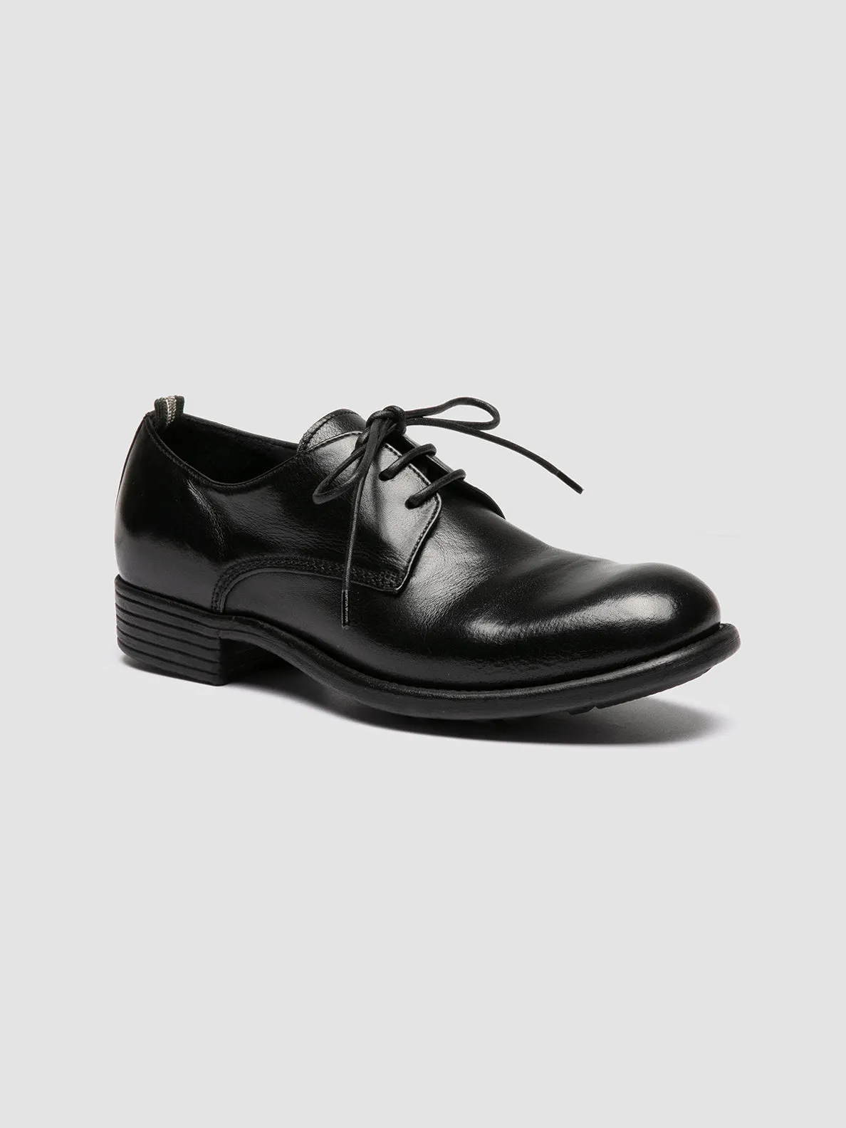Smooth Surface Comfort Stroll CALIXTE 068 - Black Leather Derby Shoes