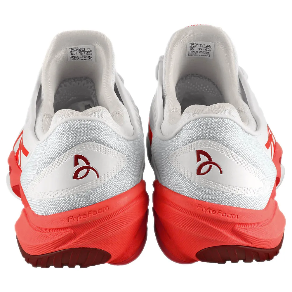 Durable Material Walking Comfort Asics Men's Court FF 3 Novak - White/Electric Red