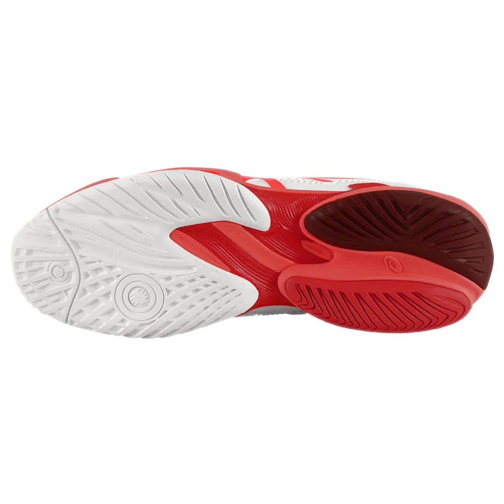 Asics Men's Court FF 3 Novak - White/Electric Red Maximum Grip Casual Favorite