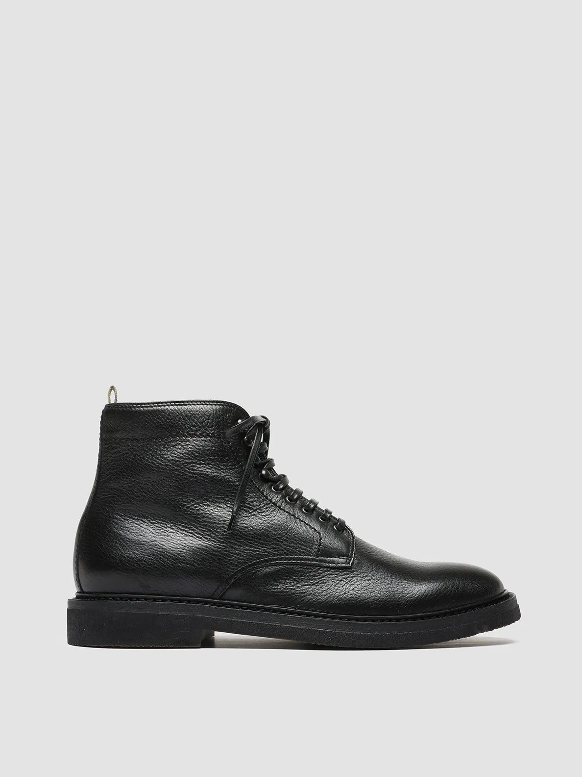 Weekend Vibe HOPKINS FLEXI 203 - Black Leather Lace-up Boots