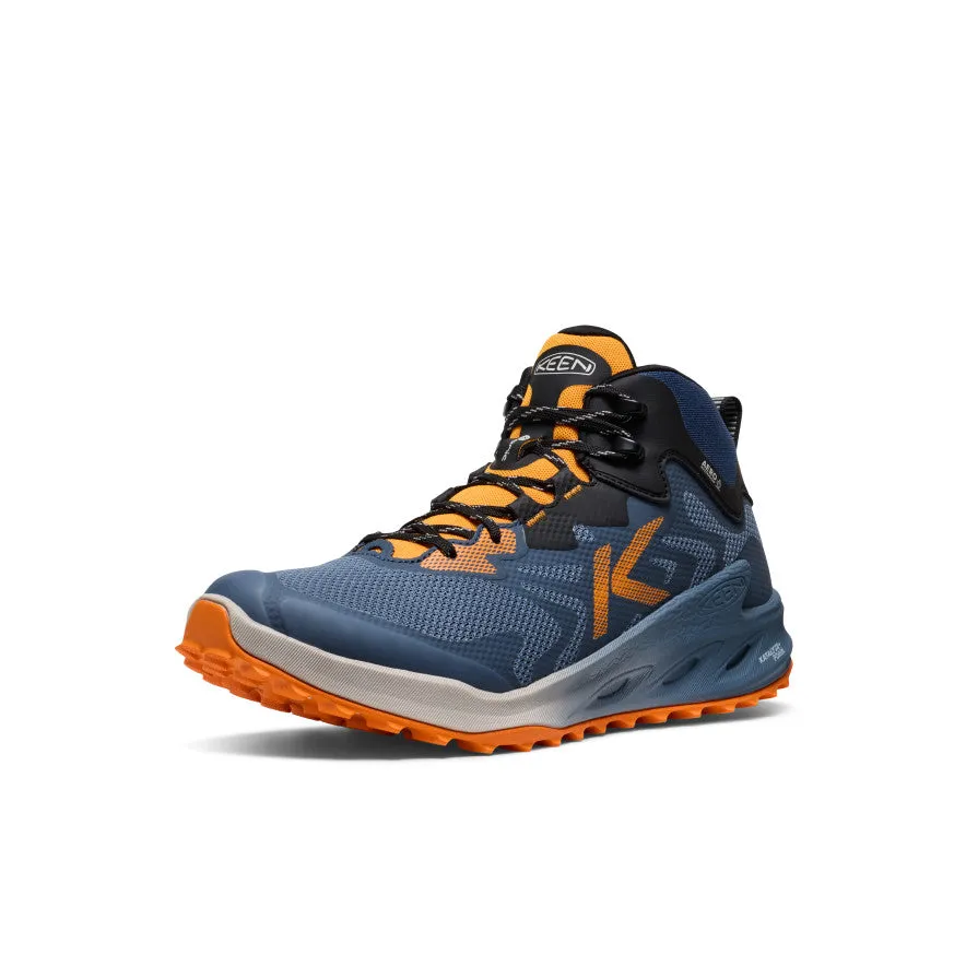 Ergonomic Shape Beach Walk Men's Zionic NXT Waterproof Hiking Boot  |  Naval Academy/Bright Marigold