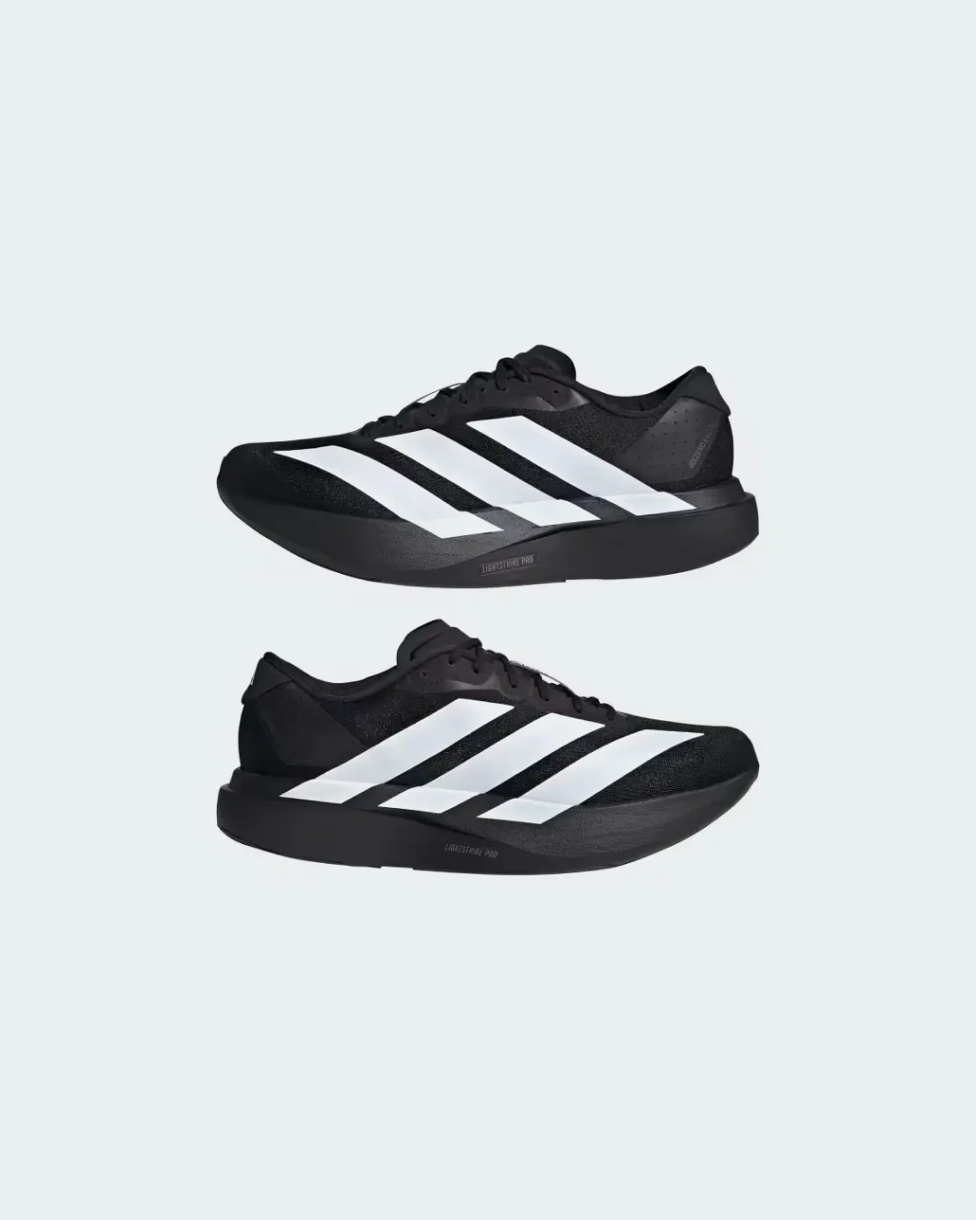ADIDAS ADIZERO EVO SL BLACK WHITE post - race running fulfillment