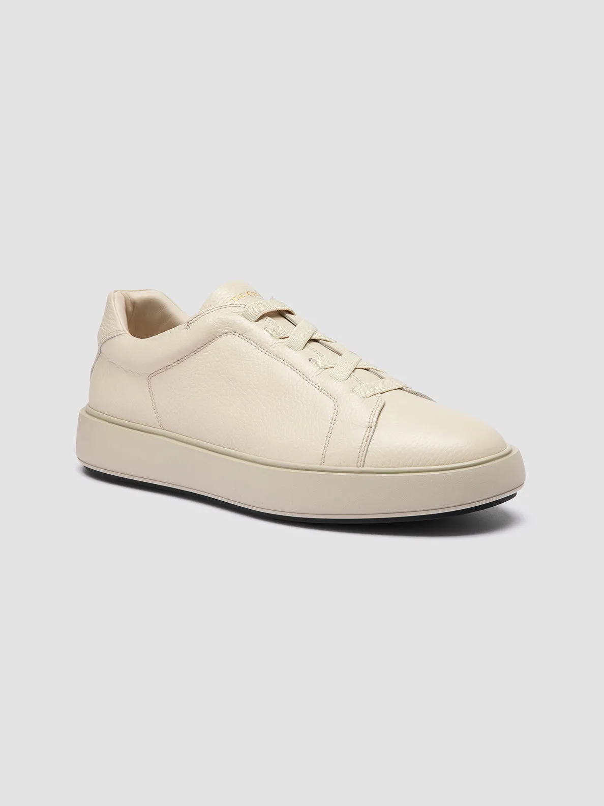 SLOUCH 001 - Off White Leather Sneakers Padded Fit Maximum arch
