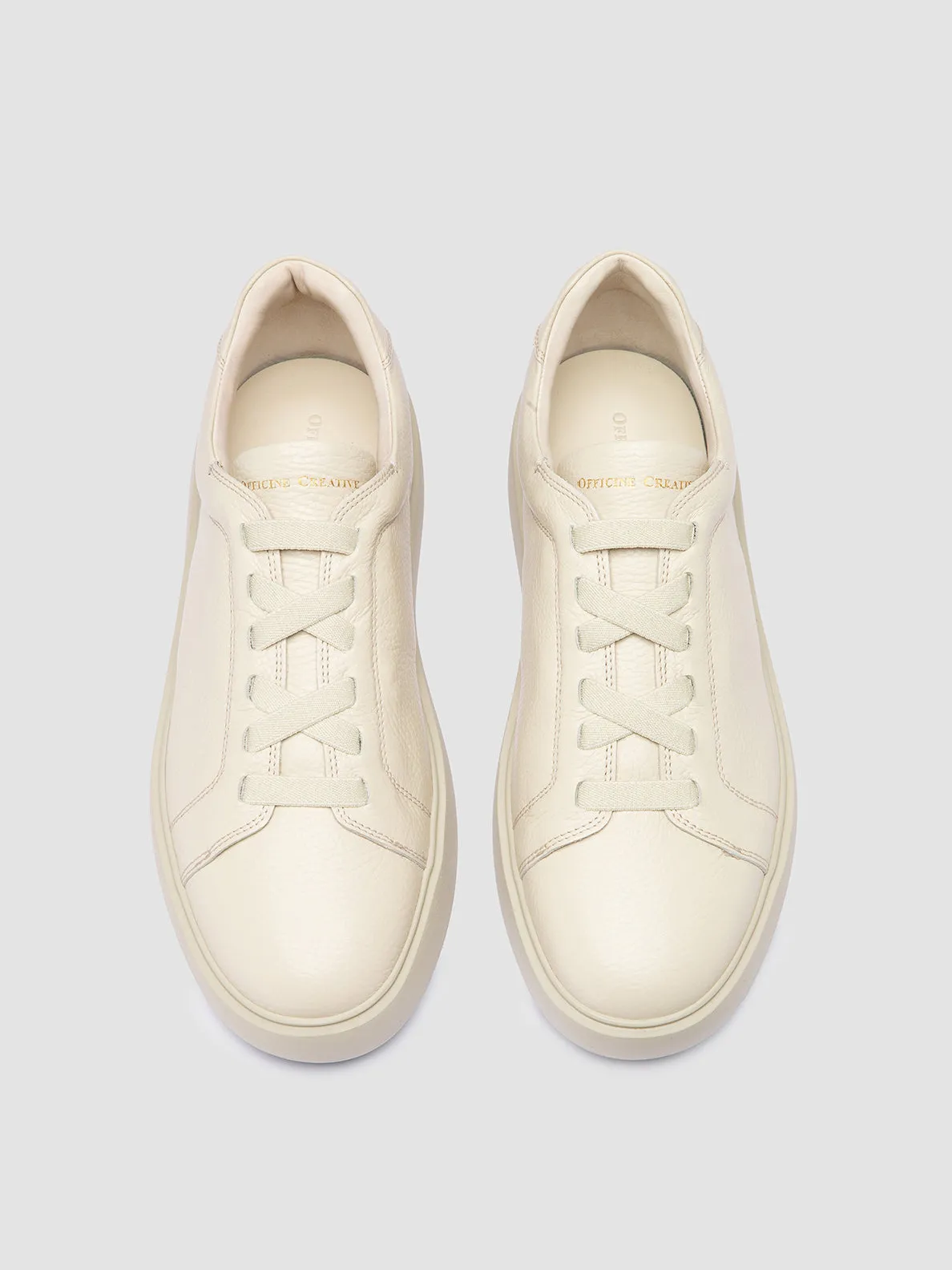 Trendy Design Ultra-soft piece SLOUCH 001 - Off White Leather Sneakers