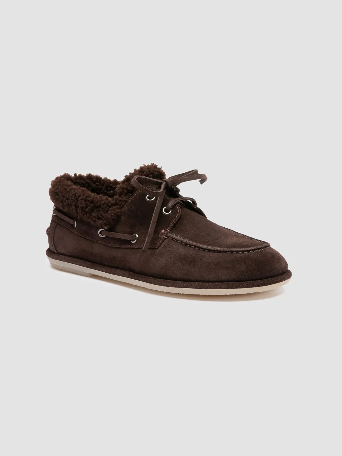 LOVE 103 - Brown Suede Boat Shoes Marathon Pace