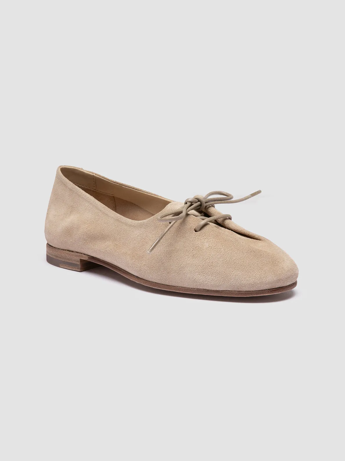 OLIVER 102 - Beige Suede Ballerina Shoes Harbor Walk High-Quality Shoes
