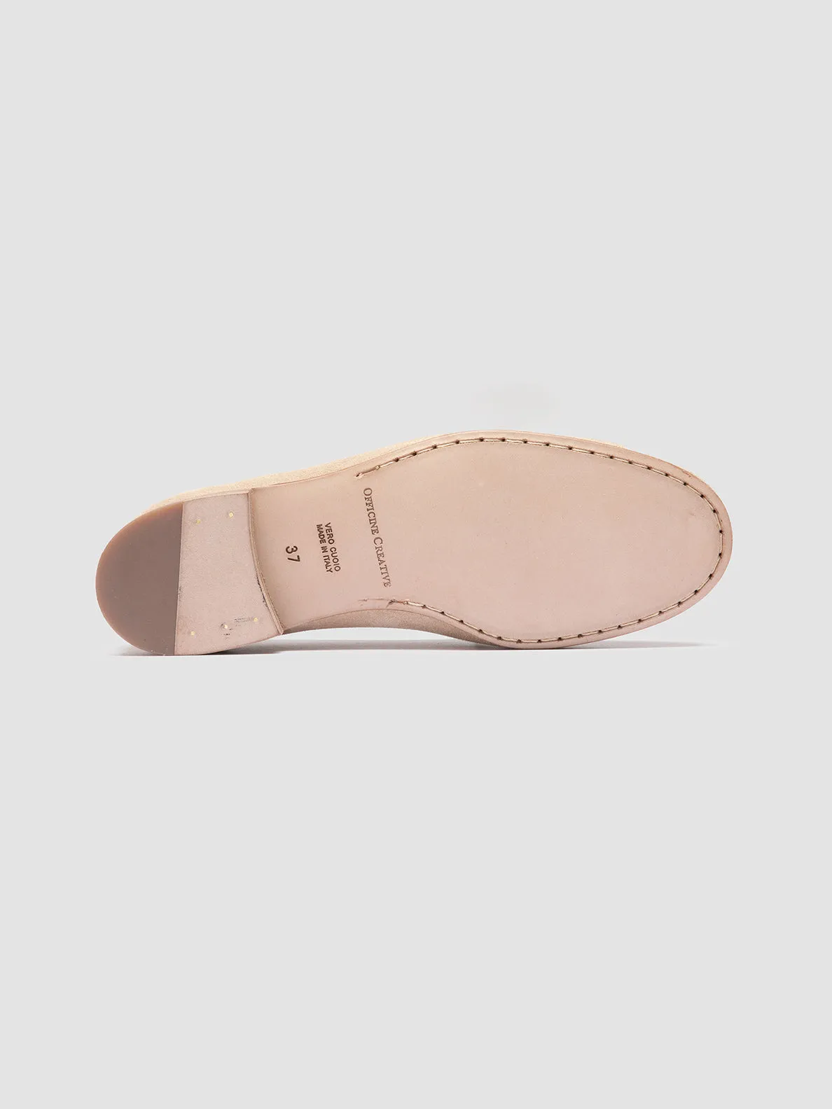 Evening Stroll Wide Step OLIVER 102 - Beige Suede Ballerina Shoes