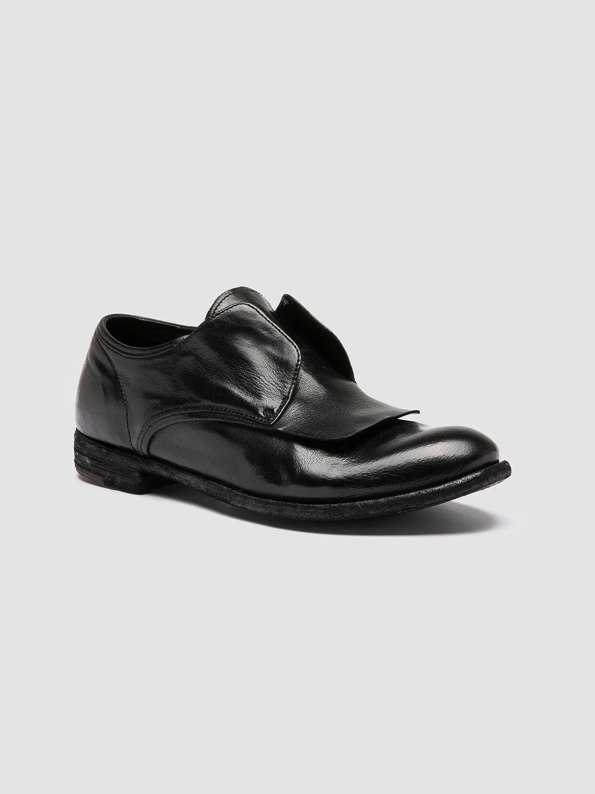 LEXIKON 550 - Black Leather Derby Shoes Perfect Step Sharp Everyday Style