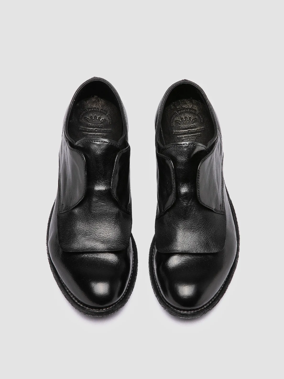 Breathable Modern Style Minimal Style Option LEXIKON 550 - Black Leather Derby Shoes