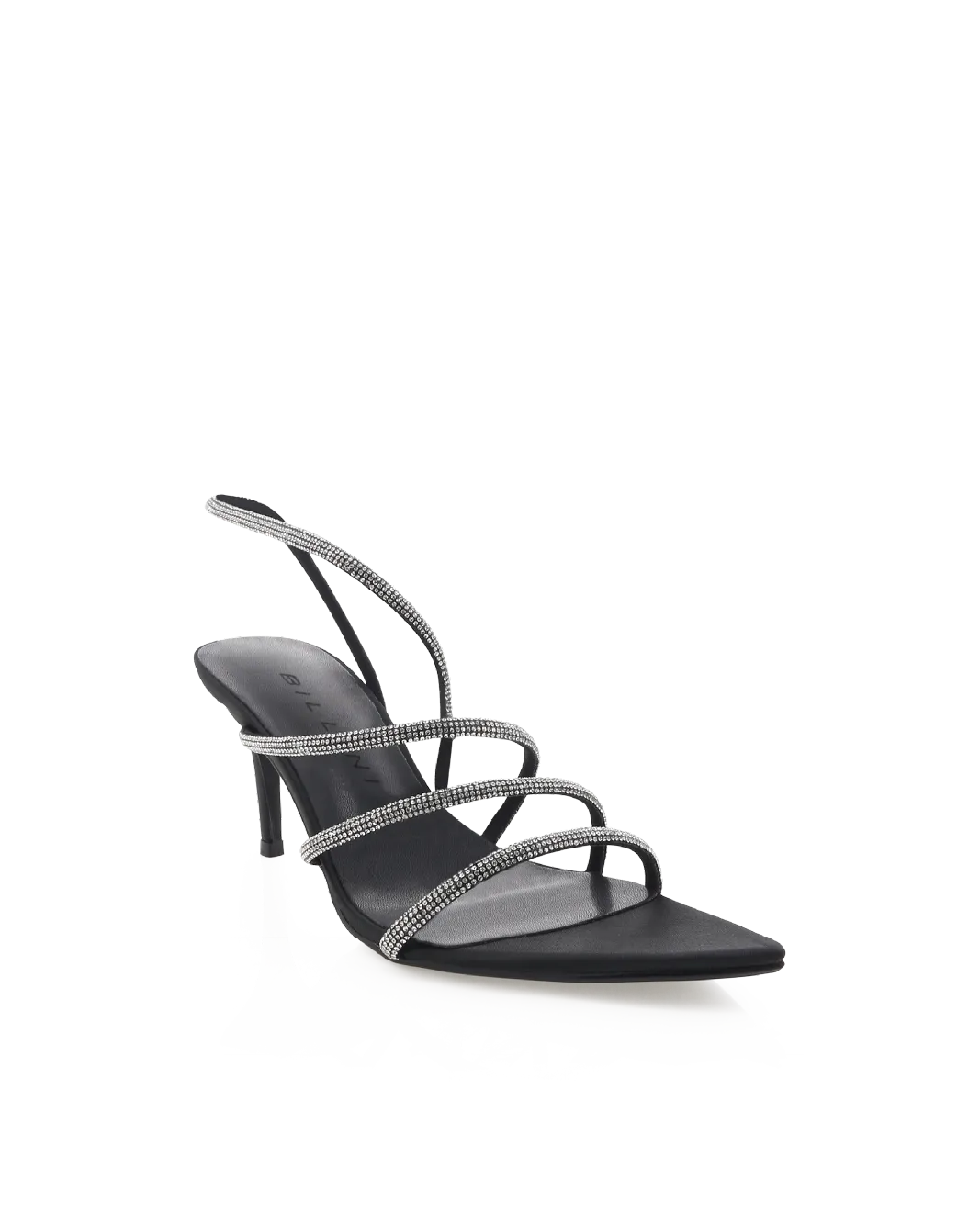 ELOWEN - BLACK SATIN-DIAMANTE Casual Wedding Heels