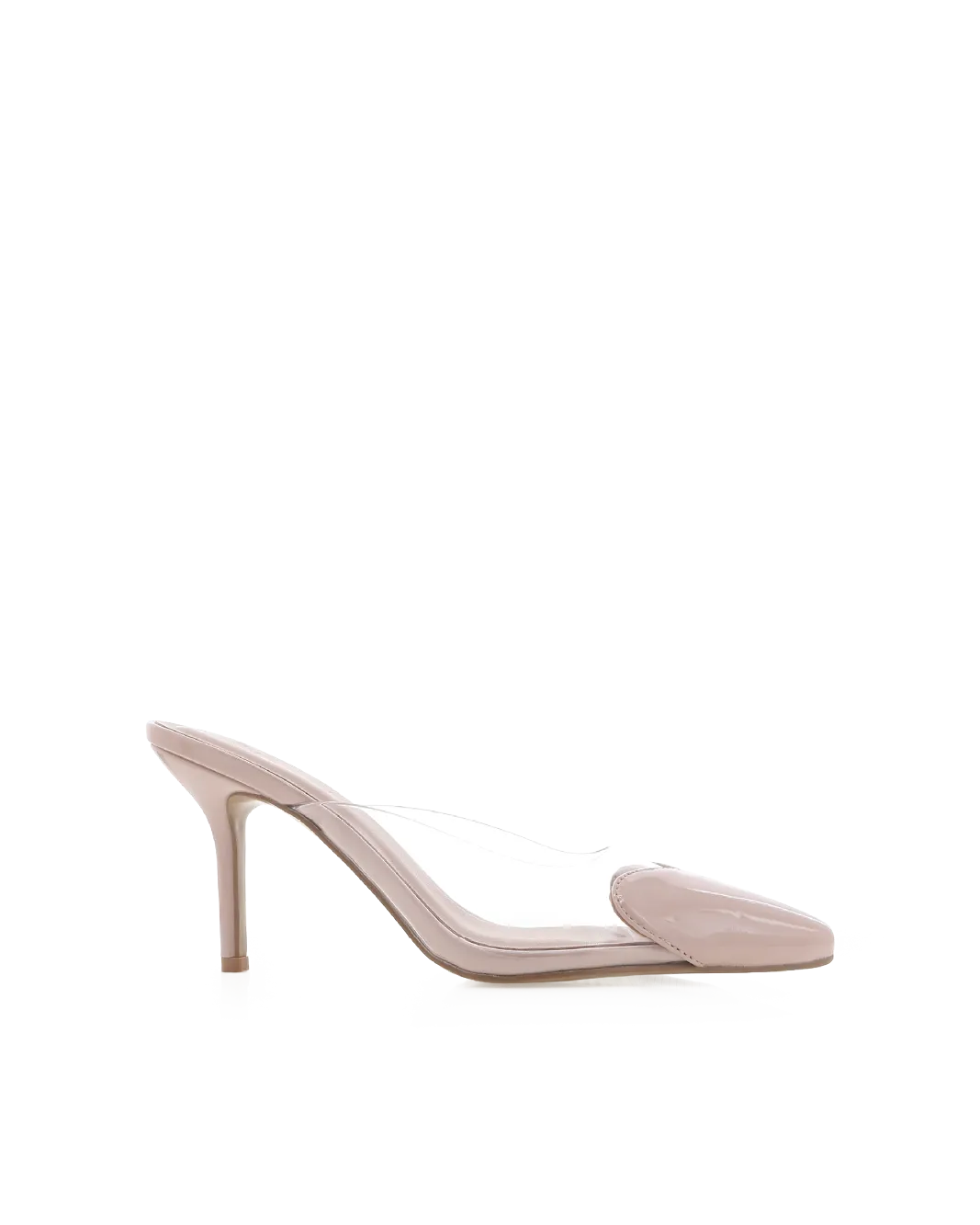 KARESS - LATTE PATENT-CLEAR Luxe Leather Heels