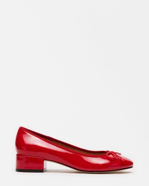 CHERISH RED PATENT Padded Tongue Casual High Heels for Women