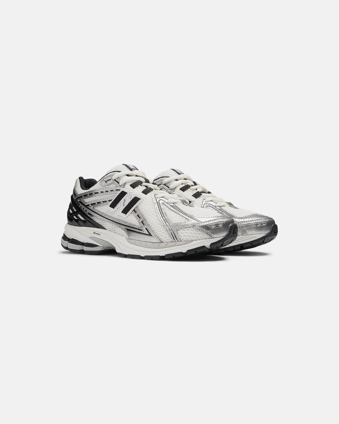 New Balance 1906R Silver Metallic Black Sneakers Cold Tone Modern