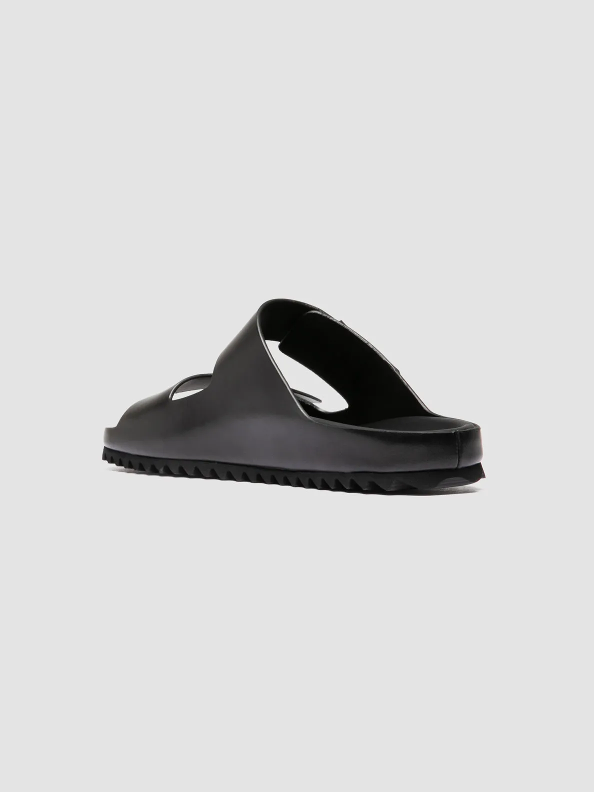 Gym Performance AGOR?? 010 - Black Leather Slide Sandals