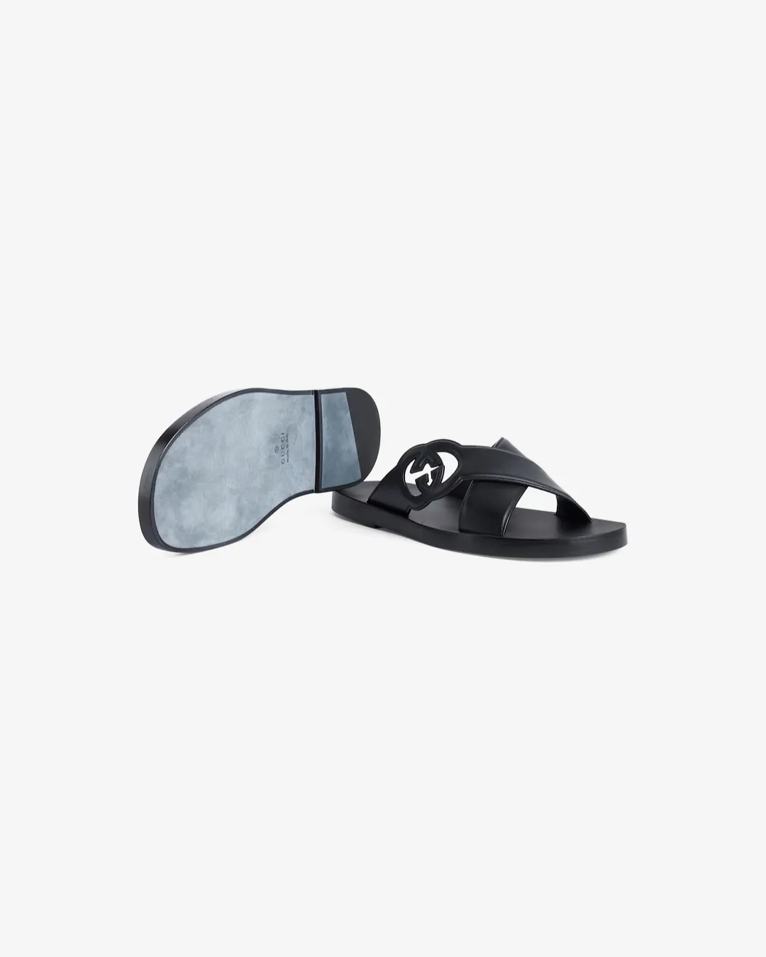 Retro Mood Body Align Gucci Men's Interlocking G Slide Sandal