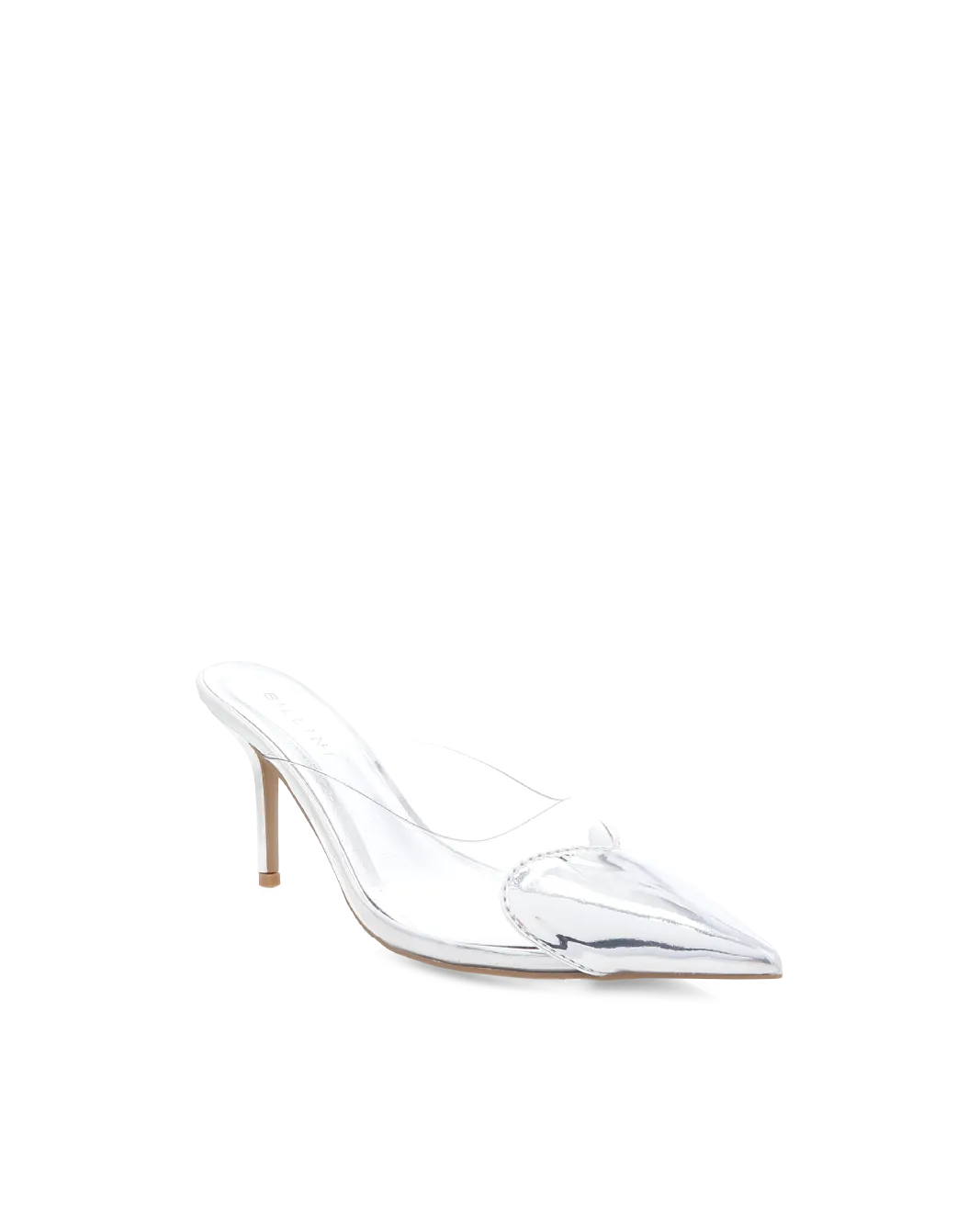 Vegan Heels KARESS - SILVER CHROME-CLEAR