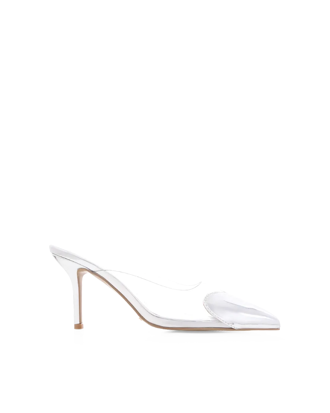 KARESS - SILVER CHROME-CLEAR Wide fit Evening Stilettos