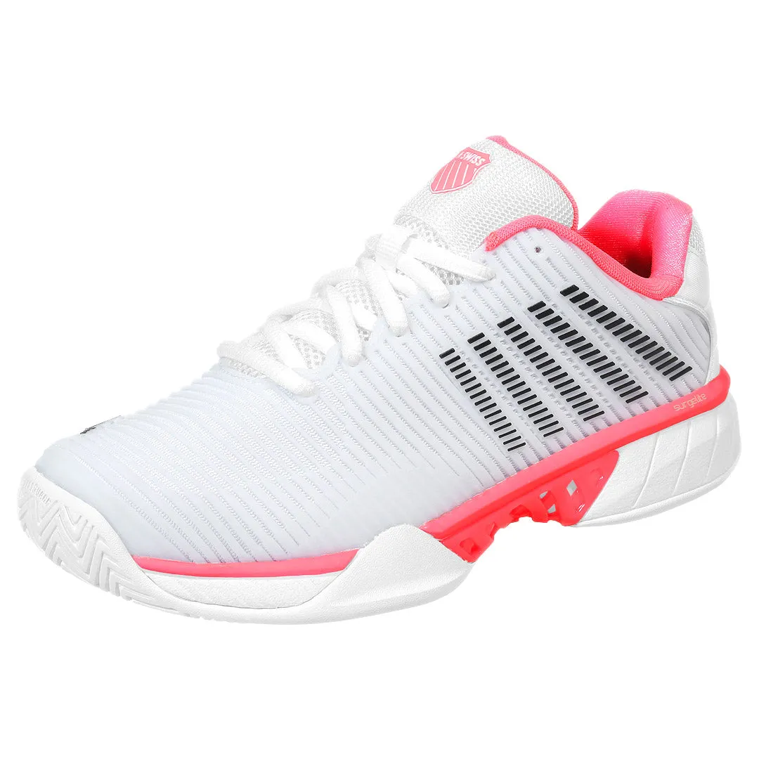 Comfortable Step Mobility Boost K-Swiss Women's Hypercourt Express 2 - White/Neon Pastel Pink
