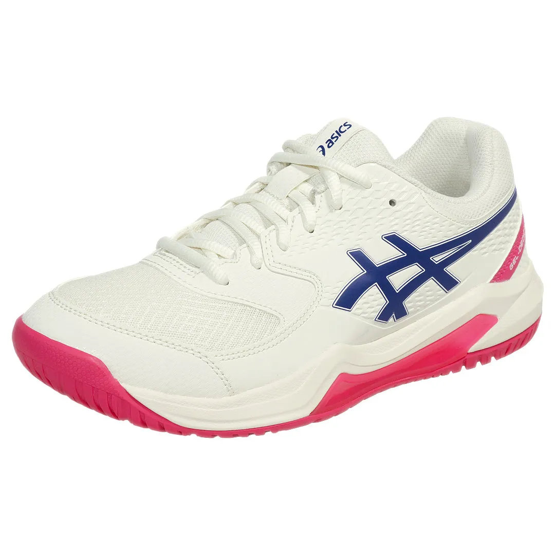 Asics Women's Gel-Dedicate 8 - D Width - Cream/Dark Cobalt Summer Walks Travel Light