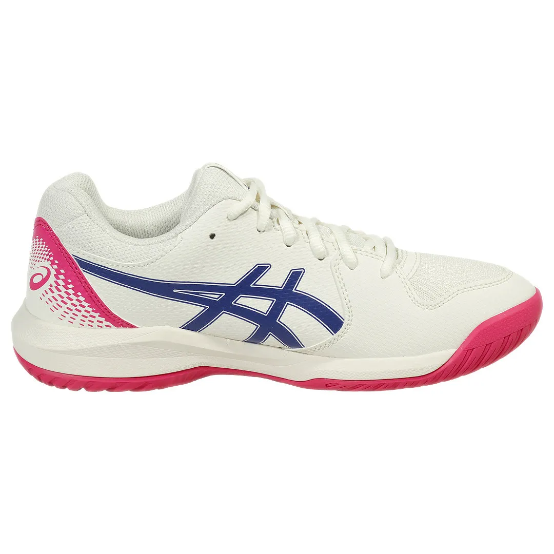 Asics Women's Gel-Dedicate 8 - D Width - Cream/Dark Cobalt Weekend Hikes