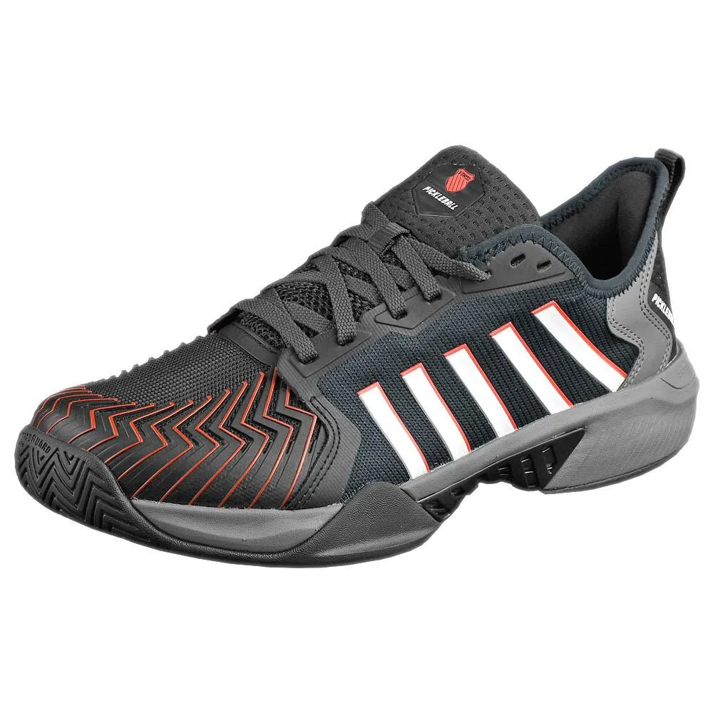 Style Neutral High Mobility K-Swiss Men's Pickleball Supreme - Pickleball - Jet Black/Steel Grey