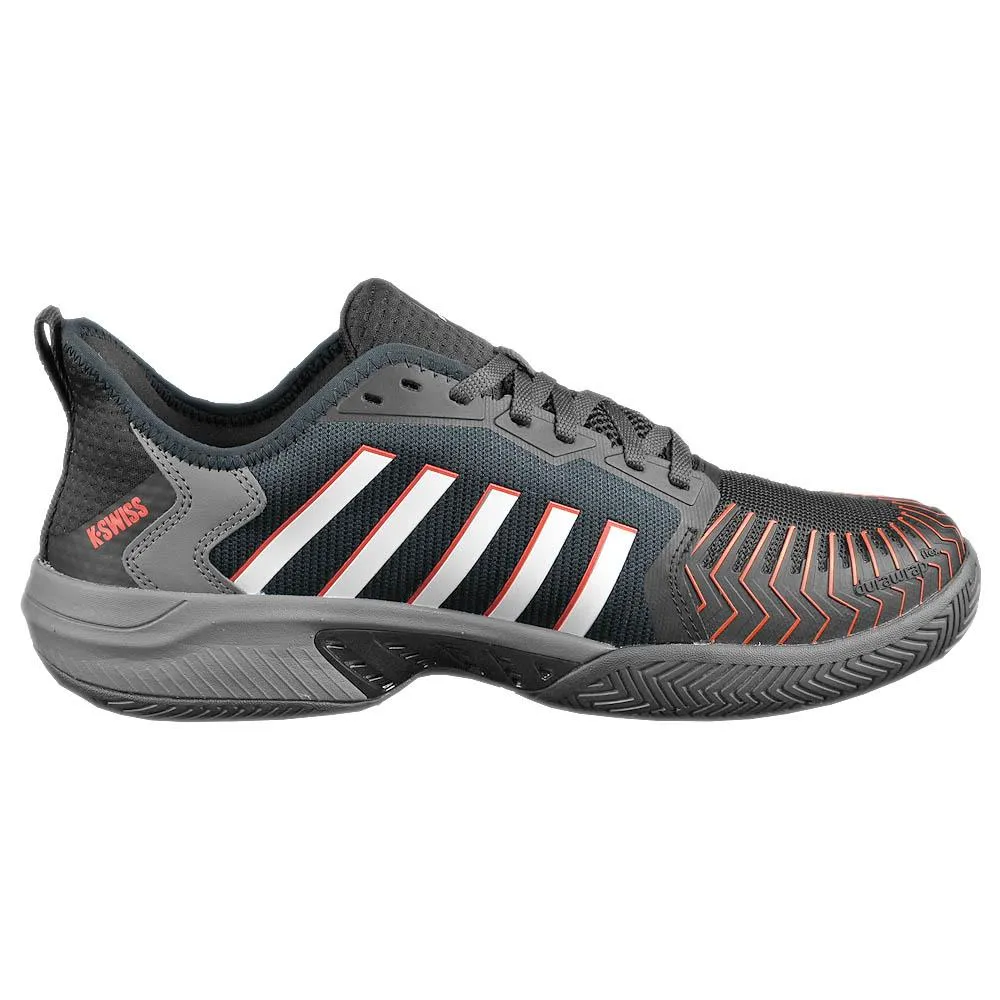 K-Swiss Men's Pickleball Supreme - Pickleball - Jet Black/Steel Grey Streamlined wear