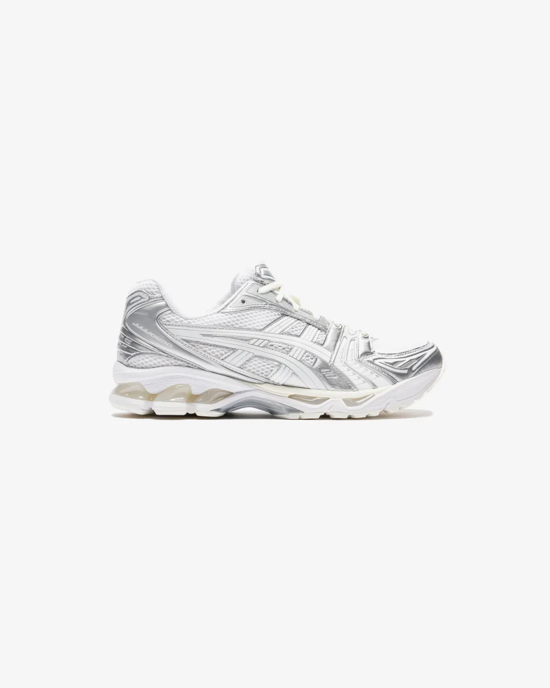 track - and - field shoes ASICS Gel-Kayano 14 x JJJJound White Silver Sneakers