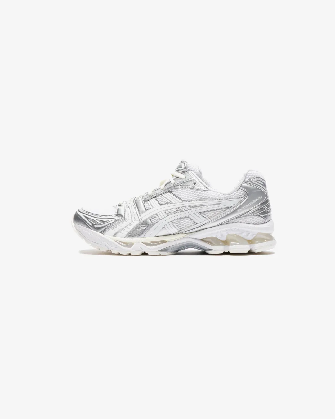 ASICS Gel-Kayano 14 x JJJJound White Silver Sneakers Dynamic Edge