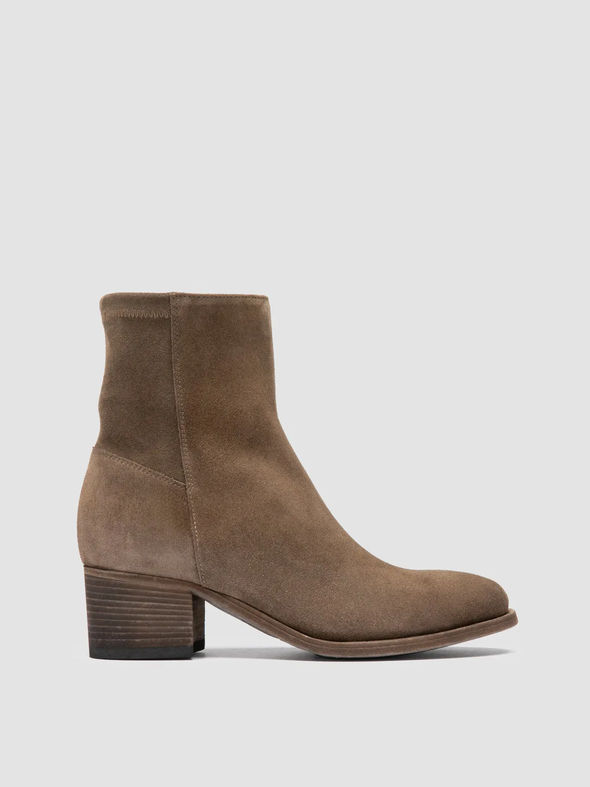 DENNER 127 - Taupe Suede Zipped Boots Day Style Easy Pace