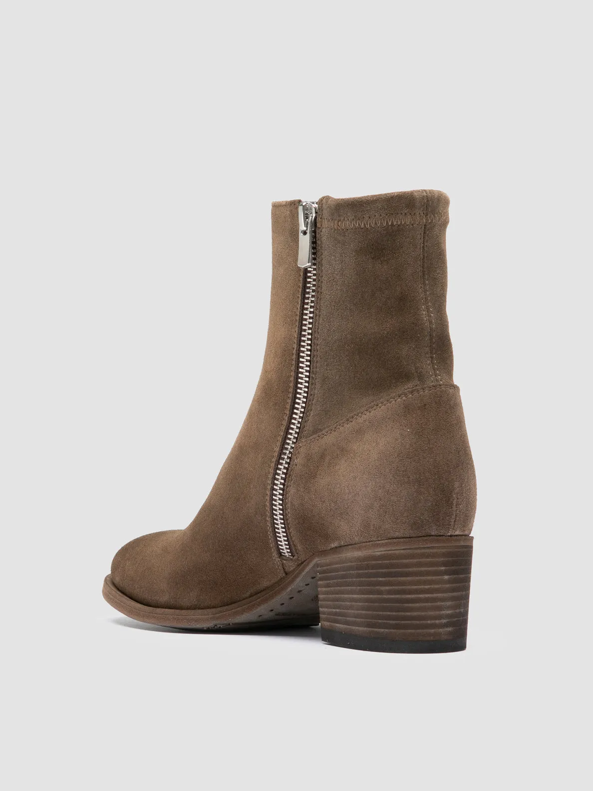 DENNER 127 - Taupe Suede Zipped Boots Urban Pace
