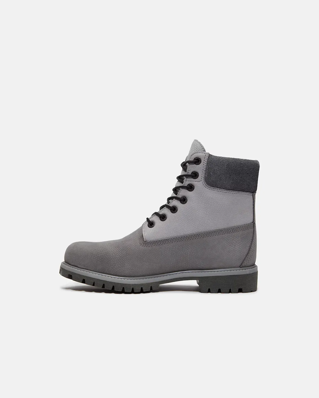 TIMBERLAND PREMIUM 6-INCH WATERPROOF BOOTS IN GREY NUBUCK off - road running shoe capability