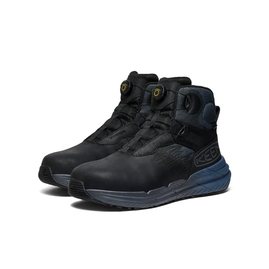 Comfortable Stability Men's Snapline RF Waterproof Boot (Carbon Toe)  |  Vintage Indigo/Black