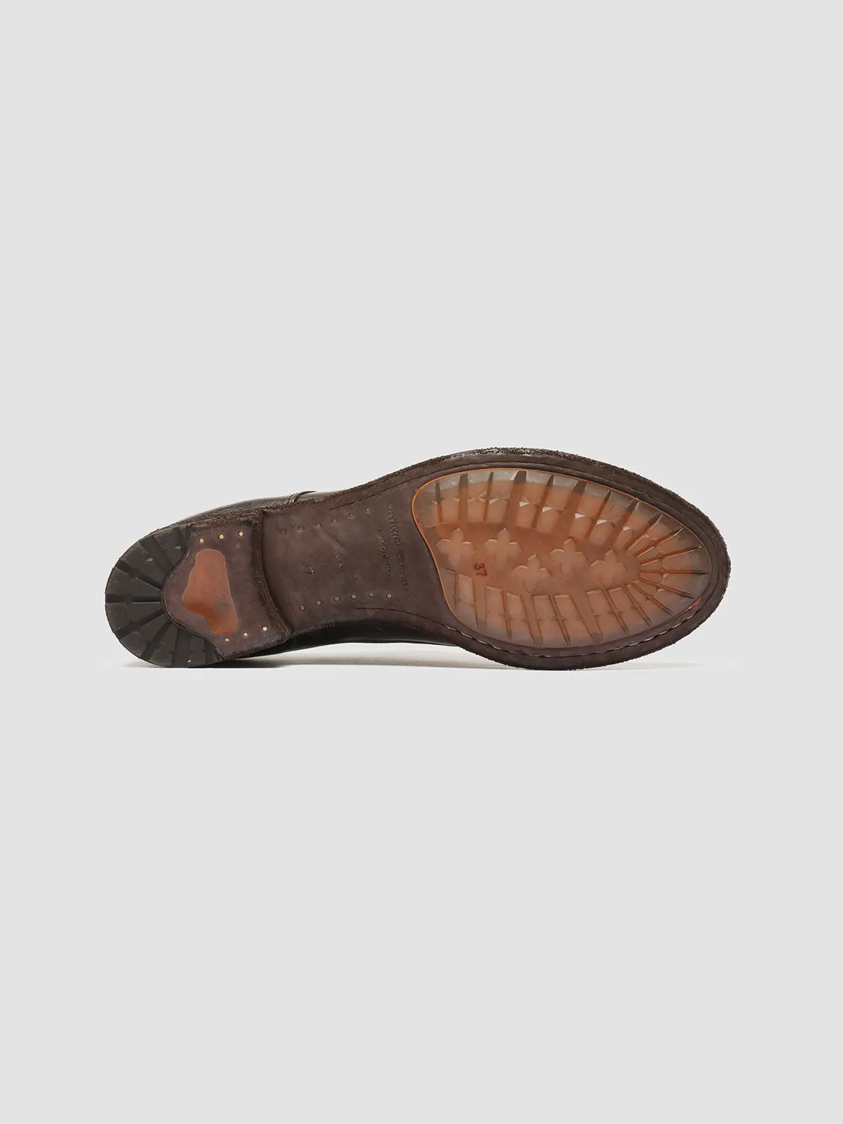 LEXIKON 012 - Brown Leather Derby shoes Sturdy sole