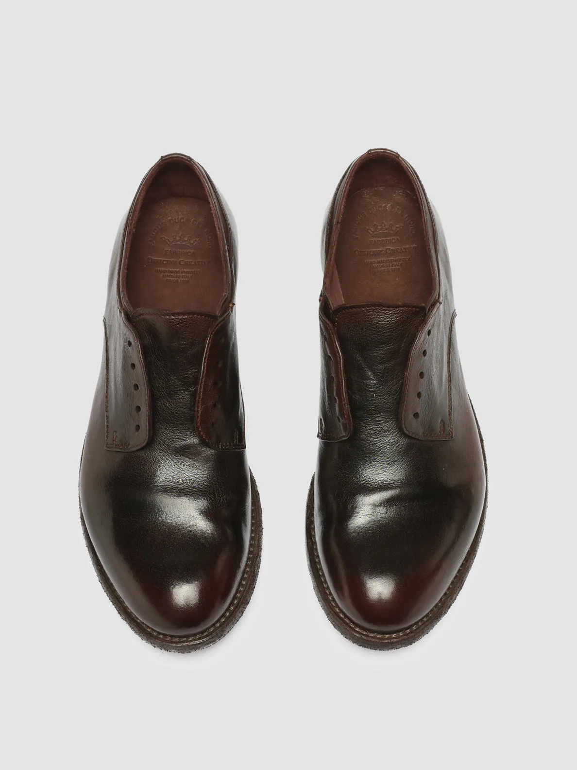 LEXIKON 012 - Brown Leather Derby shoes Smooth Professional Look Tidy Profile