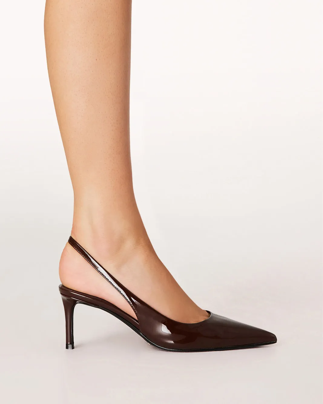 Narrow Fit Bridal Wedding Heels OSKANNA - CHOCOLATE PATENT