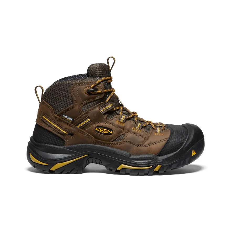Men's Braddock Waterproof Mid (Steel Toe)  |  Cascade Brown/Tawny Olive Comfortable Heel Shock absorption