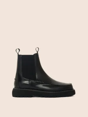 Hunter Lagoa Black Brushed Unlined Boot