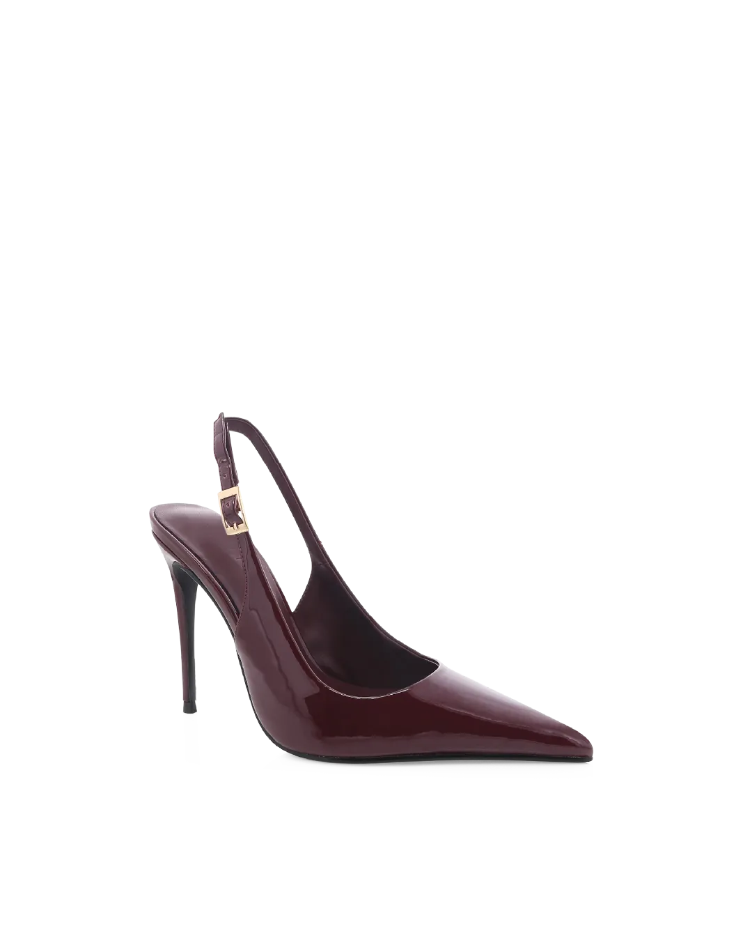 Wide Heel Pumps GIOVINA - DARK CHERRY PATENT