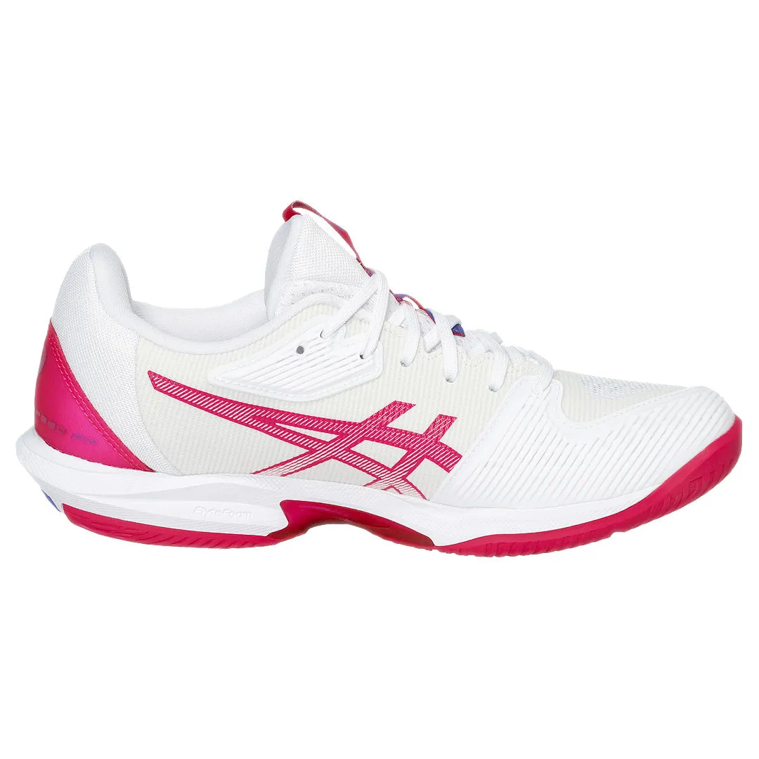 Walk Smooth Enhanced Cushioning Asics Women's Solution Speed FF 3 - White/Bright Rose