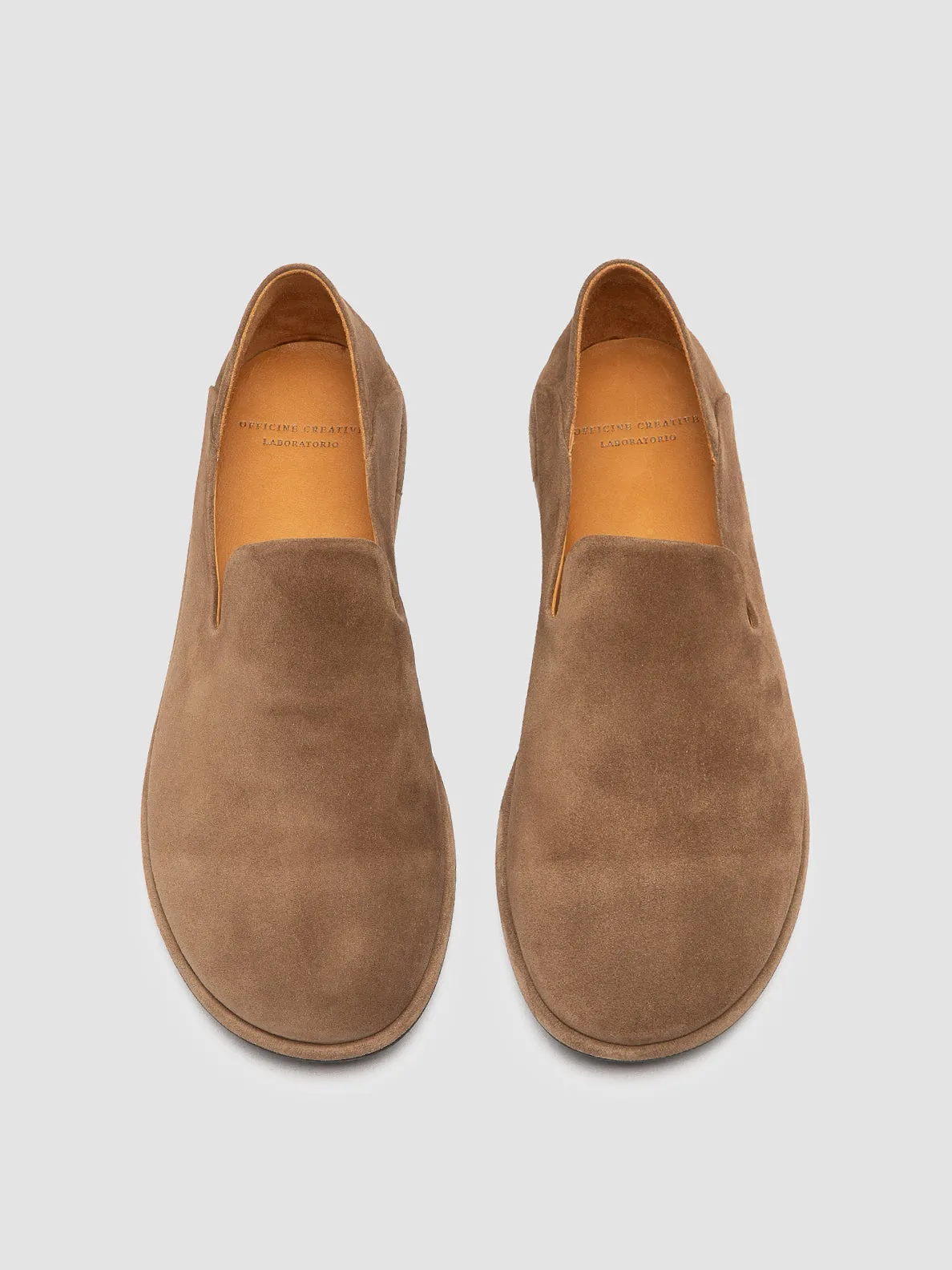 MIENNE 001 - Taupe Suede Penny Loafers Run All Day