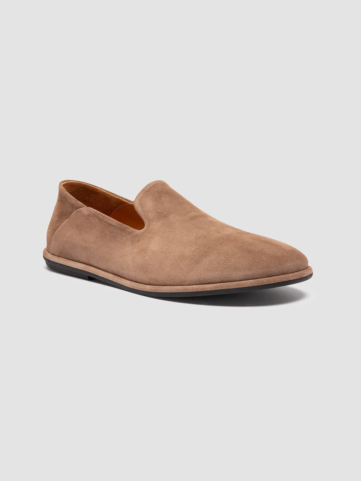 MIENNE 001 - Taupe Suede Penny Loafers Versatile lining Impact Cushion