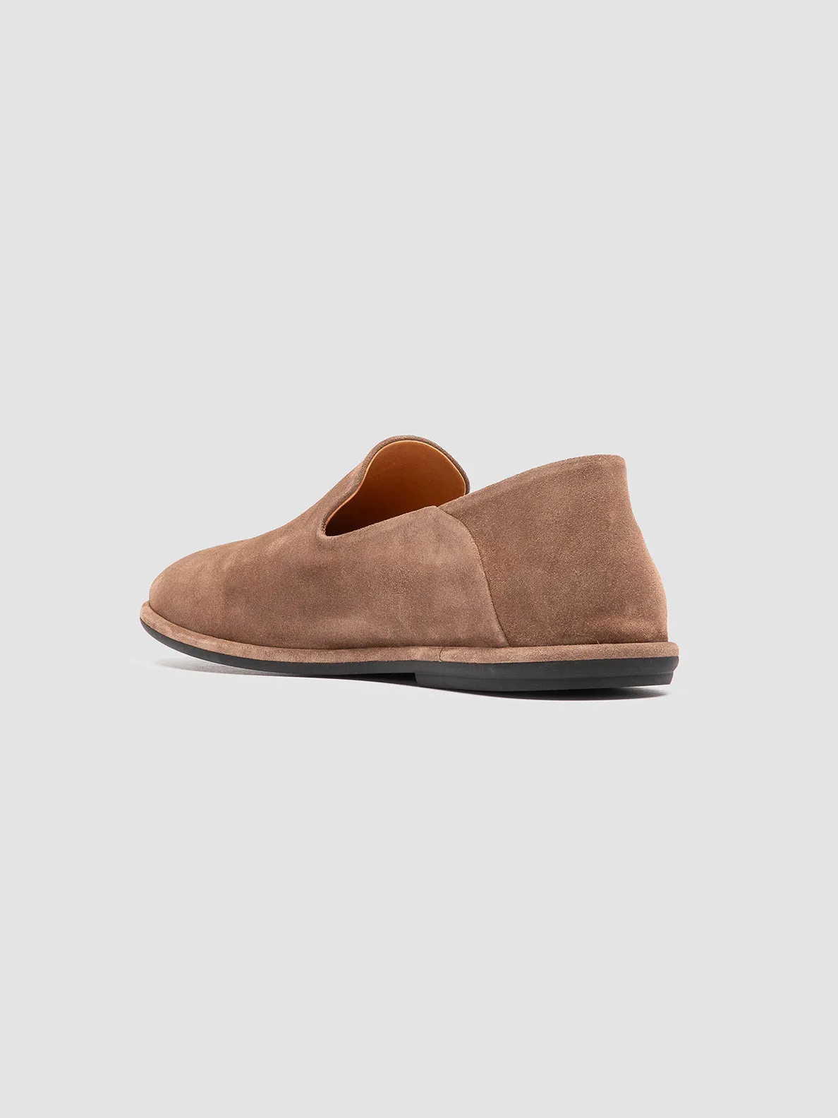 Shock-absorbent silhouette Slim Style MIENNE 001 - Taupe Suede Penny Loafers