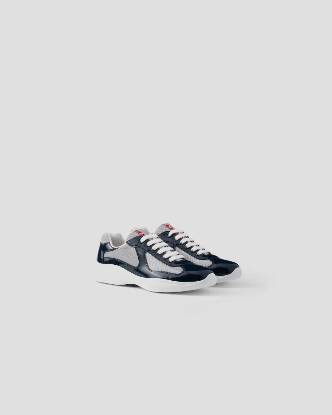 Prada America's Cup ' Royal Blue Patent Leather and Technical Fabric' Sneakers Coastal vibe Comfort Tongue