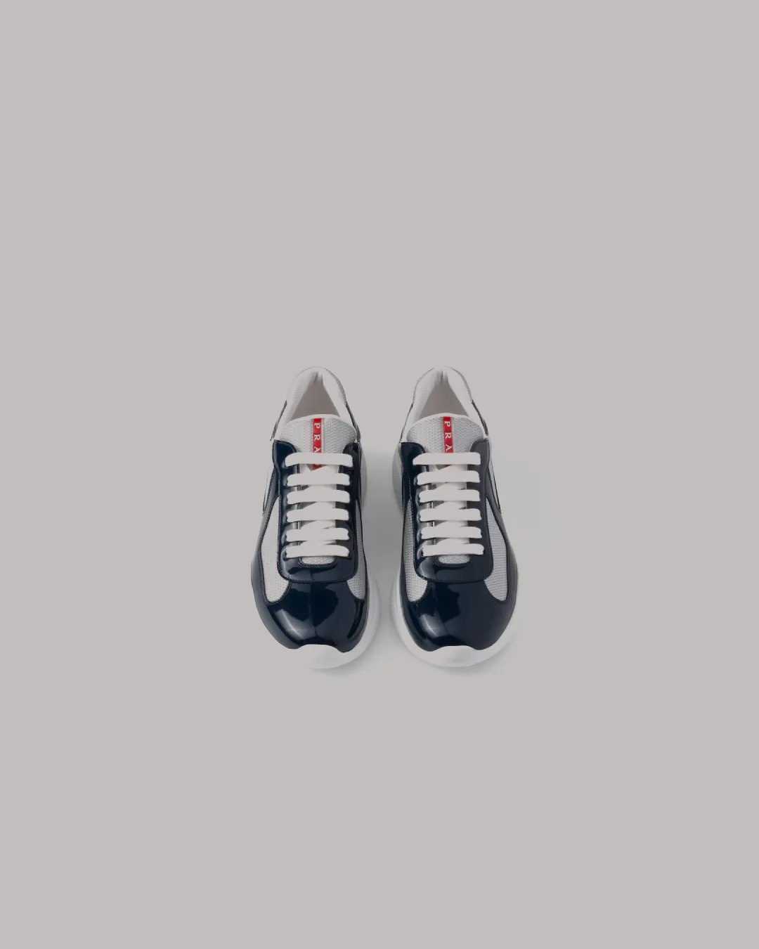 odor - control - feature shoes Prada America's Cup ' Royal Blue Patent Leather and Technical Fabric' Sneakers